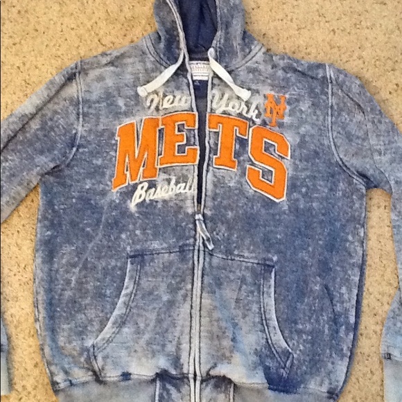 Vintage Other - NY NEW YORK METS BASEBALL FULL ZIP HOODIE JACKET